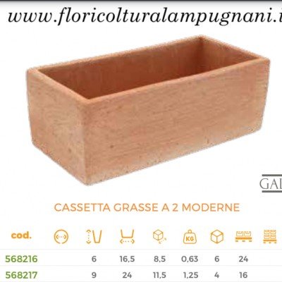 Cassetta grasse cm.16,5x8,5...